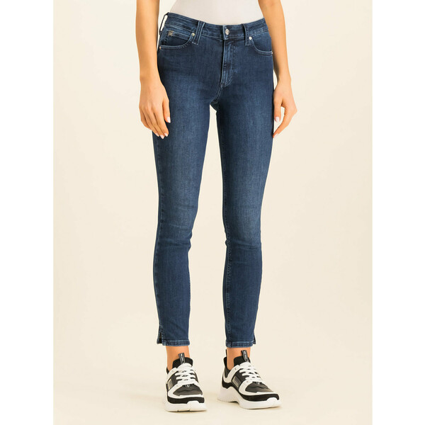 Calvin Klein Jeansy Slim Fit Blue Skinny Ankle Jean K20K201702 Granatowy Slim Fit