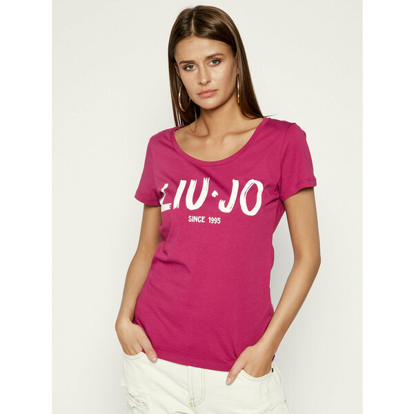 Liu Jo T-Shirt FA0280 J5703 Różowy Regular Fit