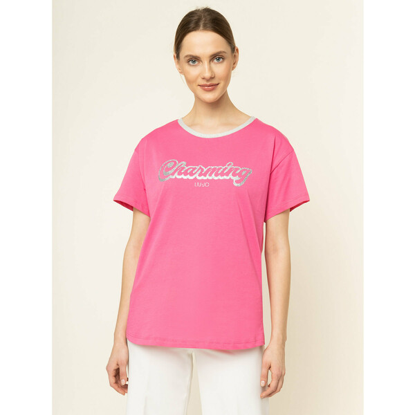 Liu Jo T-Shirt WA0231 J0094 Różowy Regular Fit