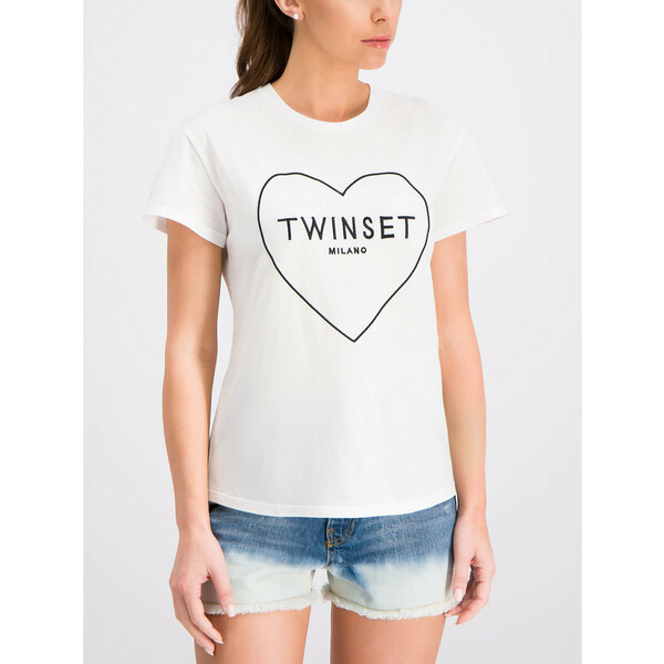 TwinSet T-Shirt 191TT2501 Biały Regular Fit