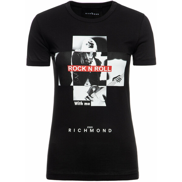 John Richmond T-Shirt RWA19247TS Czarny Regular Fit