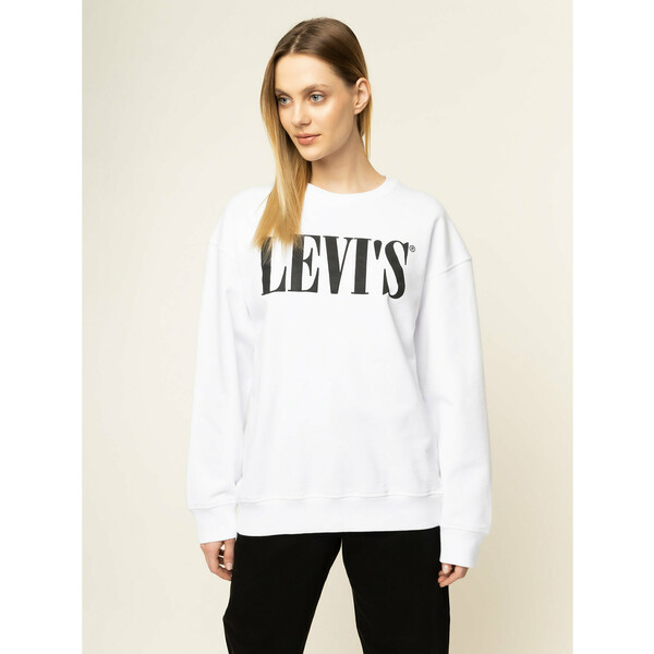Levi's® Bluza Graphic Diana Crew 85788-0000 Biały Relaxed Fit