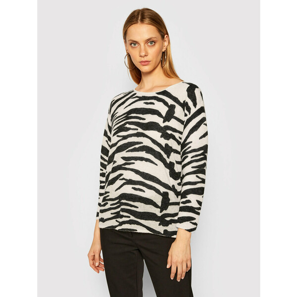 Calvin Klein Sweter Alpaca Blend Zebra K20K202041 Beżowy Relaxed Fit
