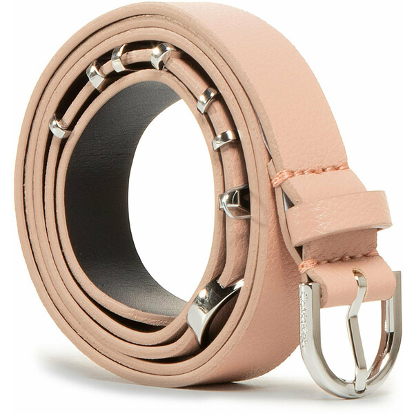 Calvin Klein Pasek Damski Round Buckle Belt 20MM W Charms K60K607324 Różowy