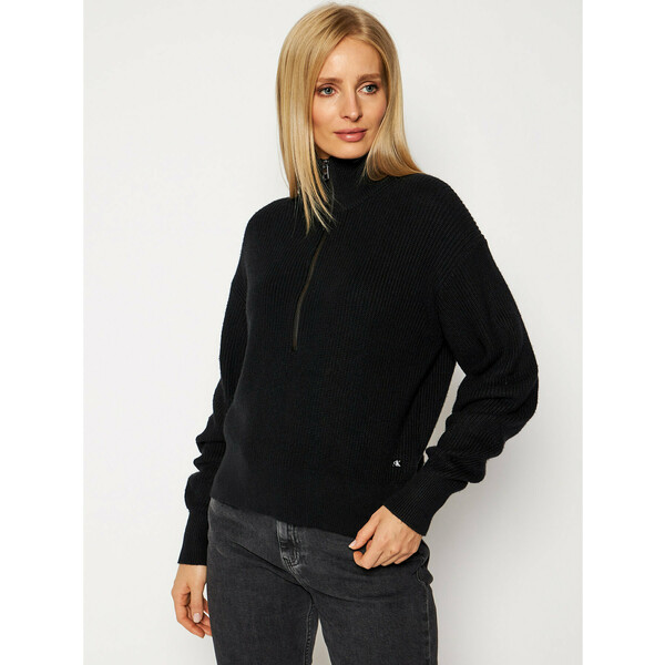 Calvin Klein Jeans Sweter J20J214984 Czarny Regular Fit