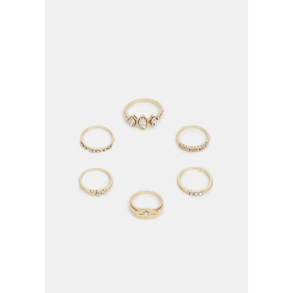 ONLY ONLMILLE FINGERRINGS 6 PACK Pierścionek gold-coloured ON351L0I4