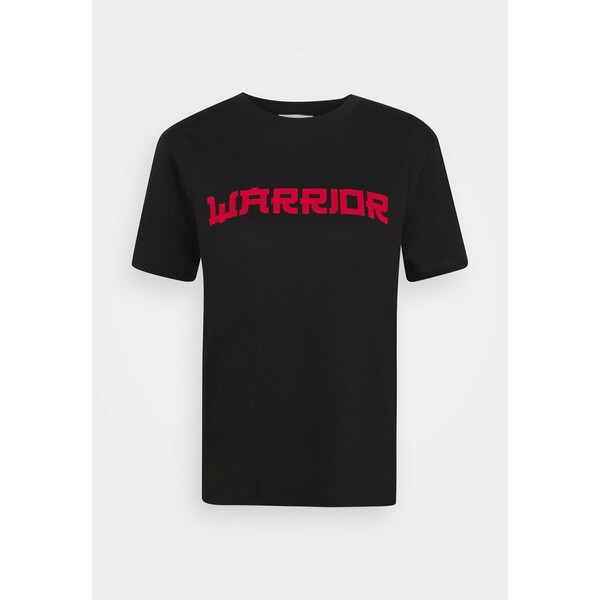 HOSBJERG TABBY WARRIOR T-shirt z nadrukiem black HOX21D00B