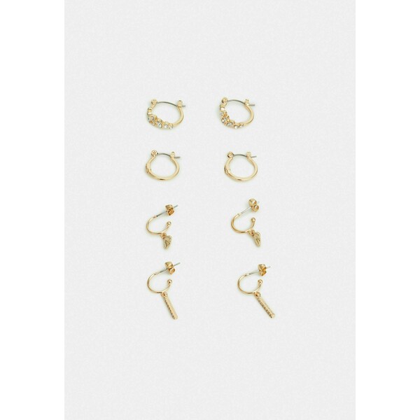 Pieces PCKELLY EARRINGS 4 PACK Kolczyki gold-coloured PE351L0QQ