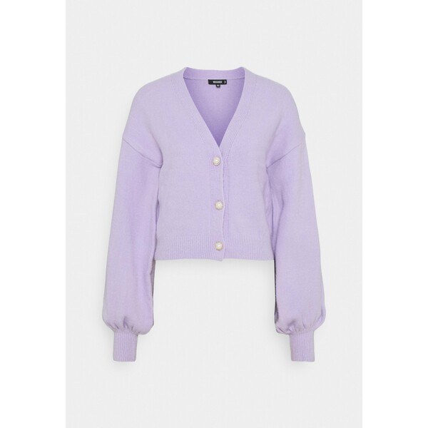 Missguided SOFT TOUCH PEARL BUTTON CARDIGAN Kardigan lilac M0Q21I07T