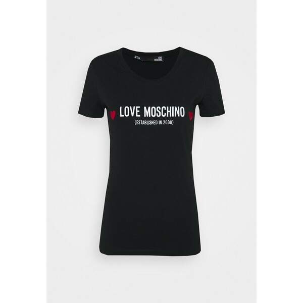 Love Moschino T-shirt z nadrukiem black LO921D060