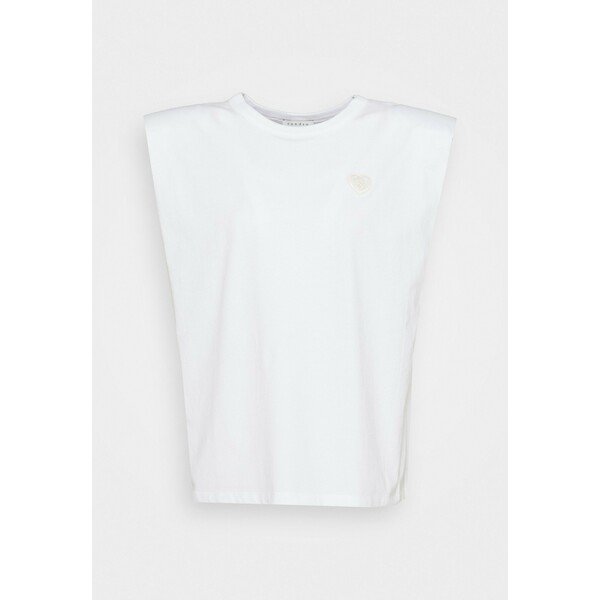 sandro T-shirt z nadrukiem blanc SAD21D02Y
