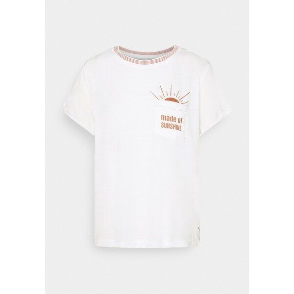 Roxy BREEZY OCEAN T-shirt z nadrukiem snow white RO521D0FO
