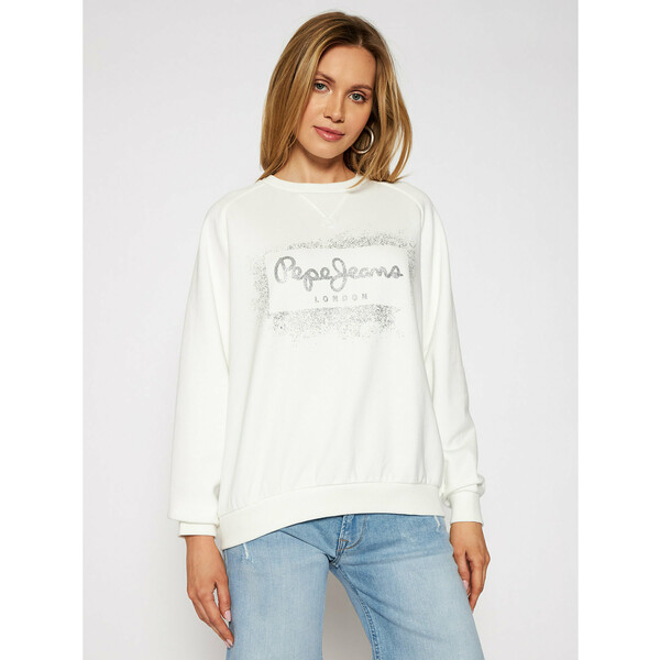 Pepe Jeans Bluza Andrea PL581070 Biały Relaxed Fit