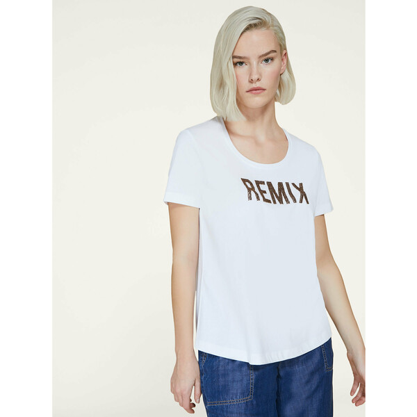Persona by Marina Rinaldi T-Shirt Varieta 1972080 Biały Regular Fit