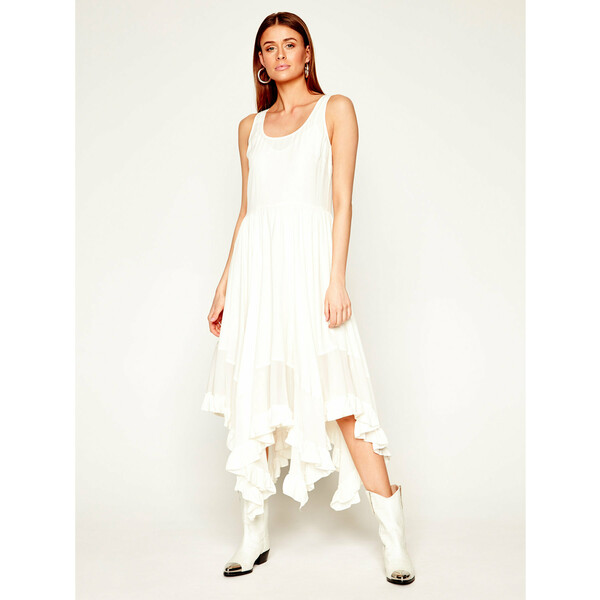 TwinSet Sukienka letnia 201TT2344 Biały Regular Fit