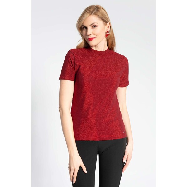 Quiosque Czerwona elegancka połyskująca bluzka 1IR010601