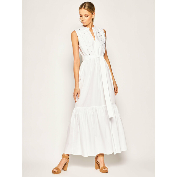 TwinSet Sukienka codzienna 201TT2063 Biały Regular Fit