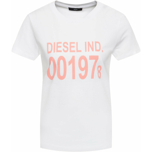 Diesel T-Shirt Sily 00SC3F 0CATJ Biały Regular Fit