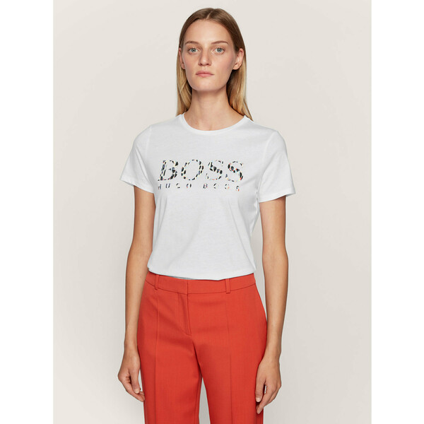 Boss T-Shirt C_Elogo_Ecom 50443073 Biały Regular Fit