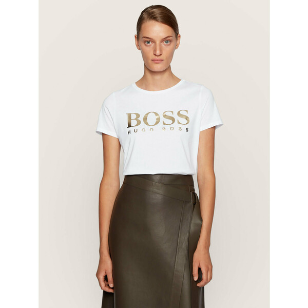 Boss T-Shirt C_Elogo 50436773 Biały Regular Fit