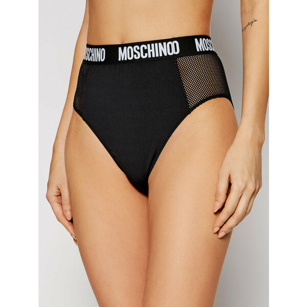 MOSCHINO Underwear & Swim Figi klasyczne z wysokim stanem 4701 9025 Czarny