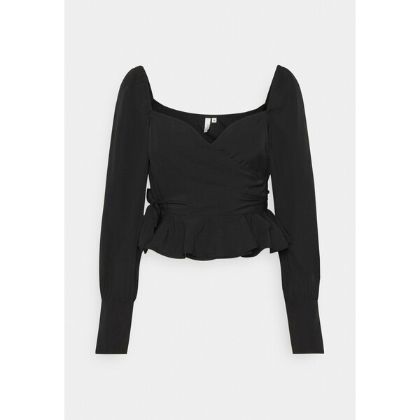 Nly by Nelly WRAPPED AROUND LOVE BLOUSE Bluzka black NEG21E06D