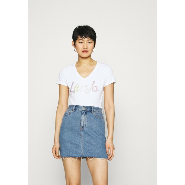 Liu Jo Jeans T-shirt z nadrukiem bianco L2521D02I