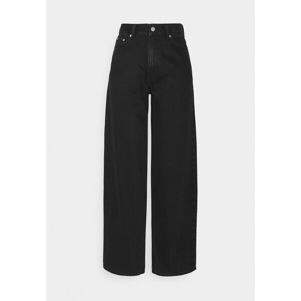Weekday RAIL Jeansy Relaxed Fit almost black WEB21N03I
