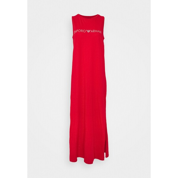 Emporio Armani LONG TANK DRESS Koszula nocna red/silver EA881H00B