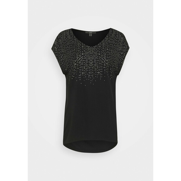 Esprit Collection FOIL TEE T-shirt z nadrukiem black ES421D0MG
