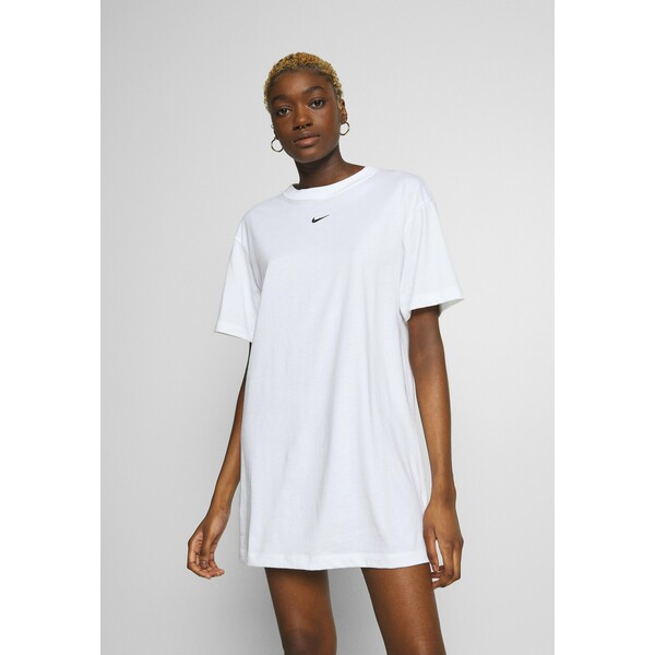 Nike Sportswear Sukienka z dżerseju white/black NI121C01U