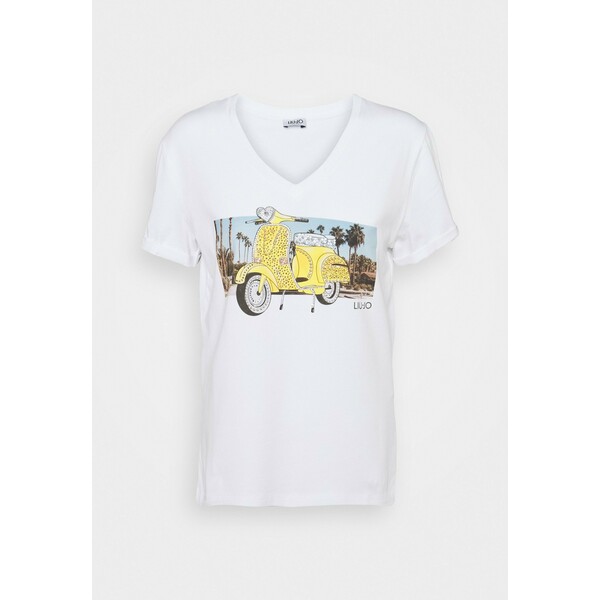 Liu Jo Jeans MODA T-shirt z nadrukiem white L2521D02V