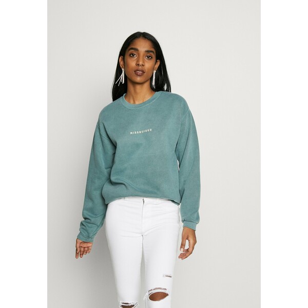 Missguided WASHED Bluza green M0Q21J03Z