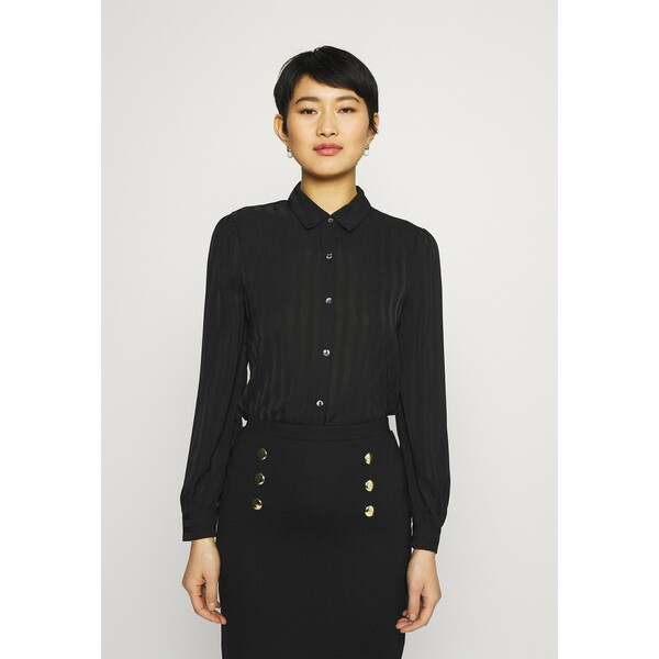 Anna Field Semi sheer blouse Koszula black AN621E09C