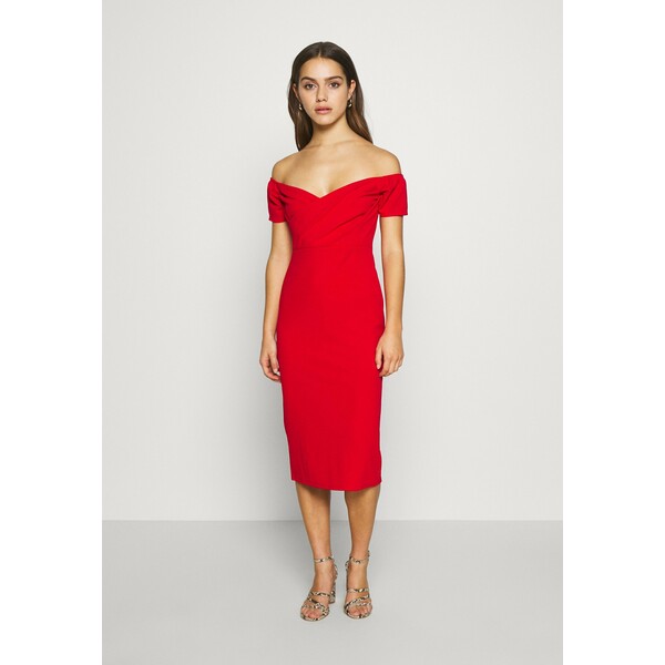 WAL G PETITE BARDOT DRESS Sukienka koktajlowa red WAD21C018