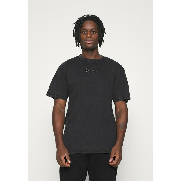 Karl Kani SMALL SIGNATURE WASHED TEE UNISEX T-shirt z nadrukiem black KK121001C-Q11
