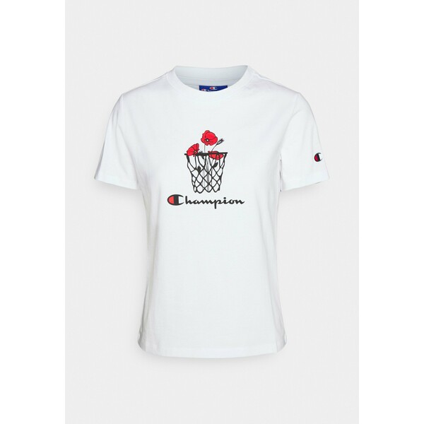 Champion Rochester CREWNECK T-shirt z nadrukiem white C4A21D003