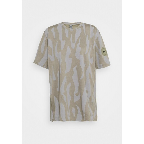 adidas by Stella McCartney TEE T-shirt z nadrukiem clay/grey AD741D084