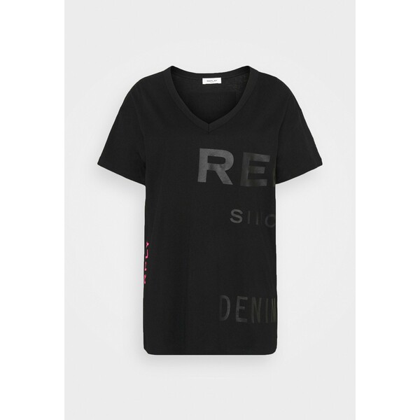 Replay T-shirt z nadrukiem black RE321D08G