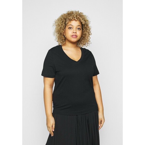 Selected Femme Curve SLFANDARD NECK TEE T-shirt basic black SEW21D000