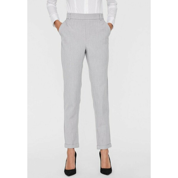 Vero Moda VMMAYA LOOSE SOLID PANT Spodnie materiałowe light grey melange VE121A0TL