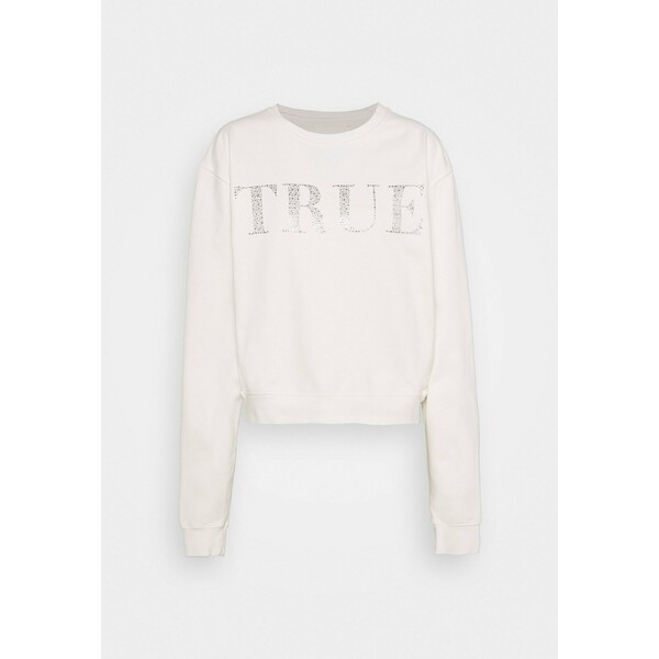 True Religion BOXY CREW NECK Bluza blanc de blanc TR121J04O