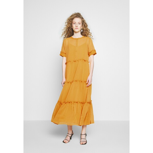 Bruuns Bazaar MARIE SILJE DRESS Sukienka letnia orange glow BR321C04L