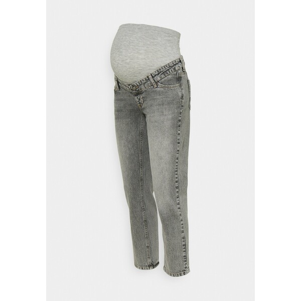 MAMALICIOUS TOWN CROPPED COMFY Jeansy Slim Fit light grey denim M6429A0AC