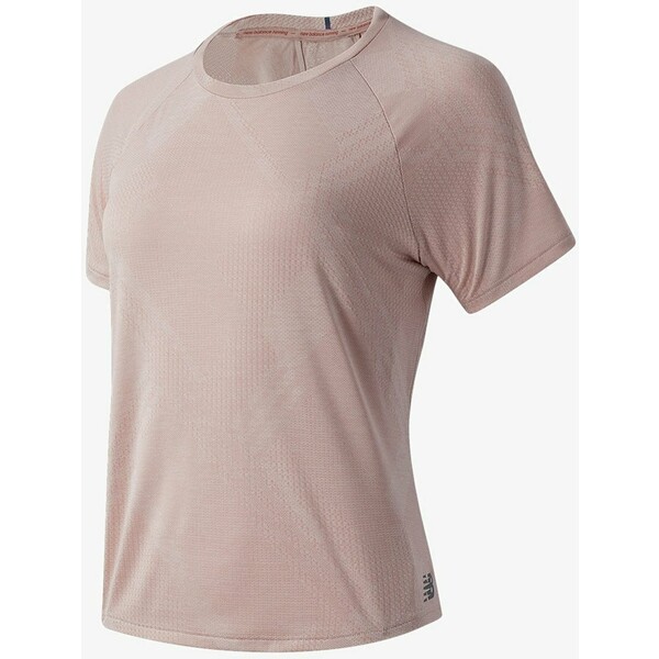 New Balance T-shirt z nadrukiem saturn pink heather NE221D00K