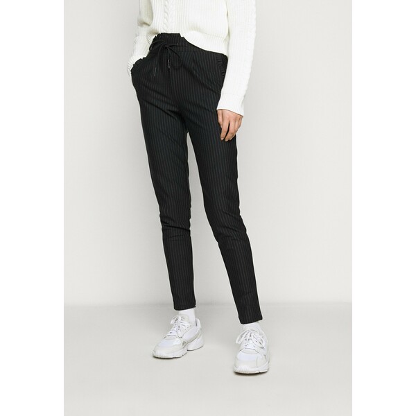 ONLY Tall ONLPOPTRASH PINSTRIPE FRILL PANT Spodnie materiałowe black/white OND21A026