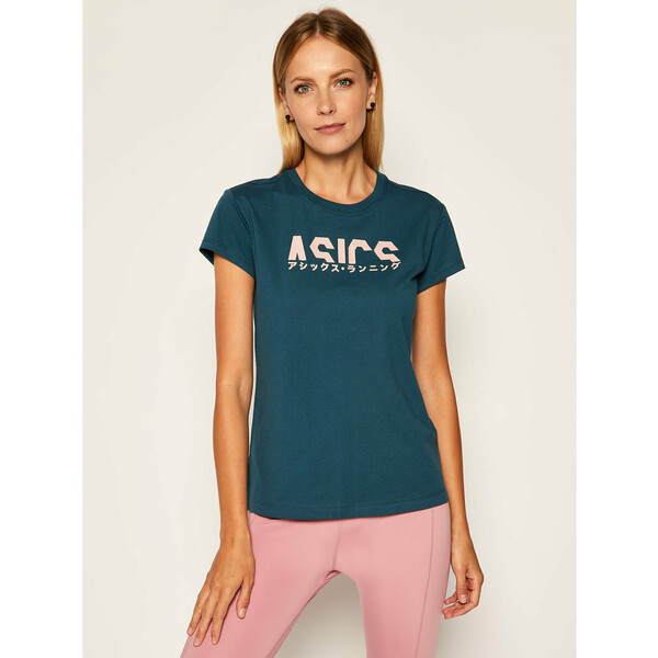 Asics T-Shirt Katakana Graphic Tee 2032B756 Zielony Regular Fit