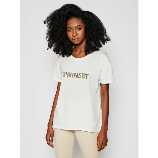 TwinSet T-Shirt 211LM28GG Biały Regular Fit