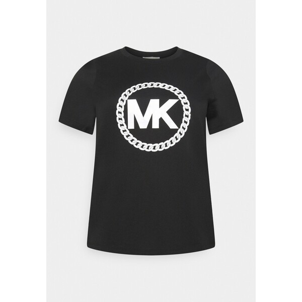 MICHAEL Michael Kors CHAIN PRINT LOGO T-shirt z nadrukiem black MK121D04R