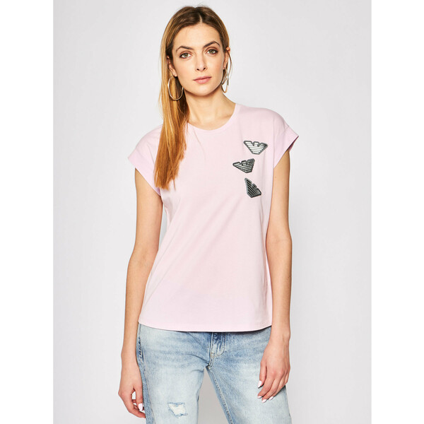 Emporio Armani T-Shirt 3H2T7D 2J07Z 0322 Różowy Regular Fit